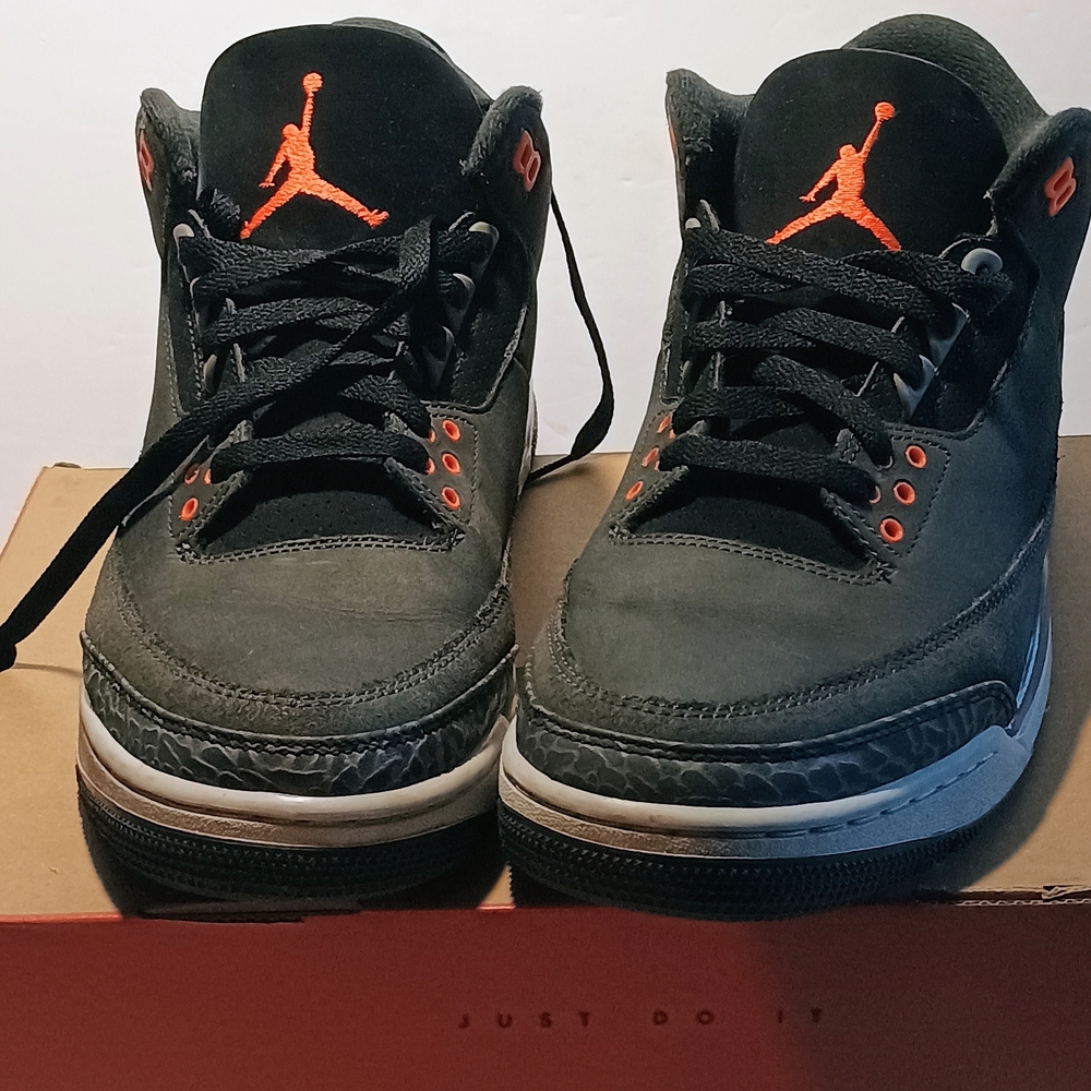 Air Jordan Black and Orange Sneakers